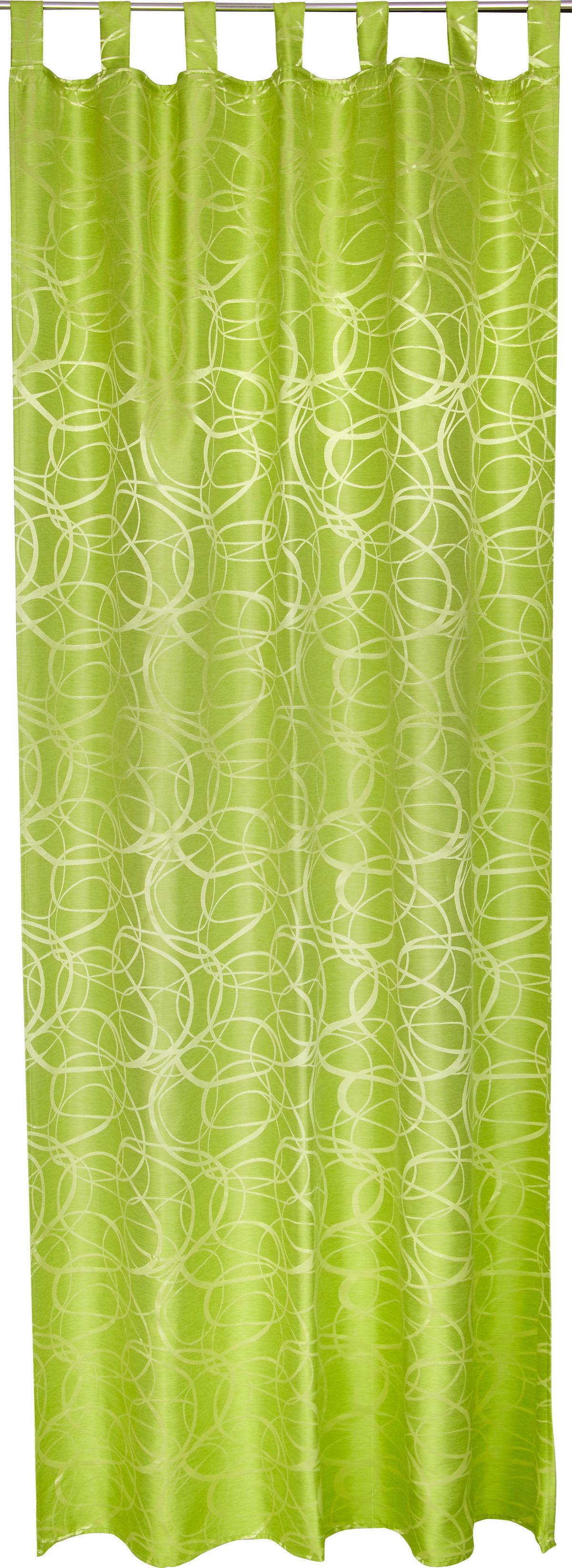 Vorhang mit Schlaufen und Band Linda 140x255 cm Grün - Grün, KONVENTIONELL, Textil (140/255cm) - Ondega