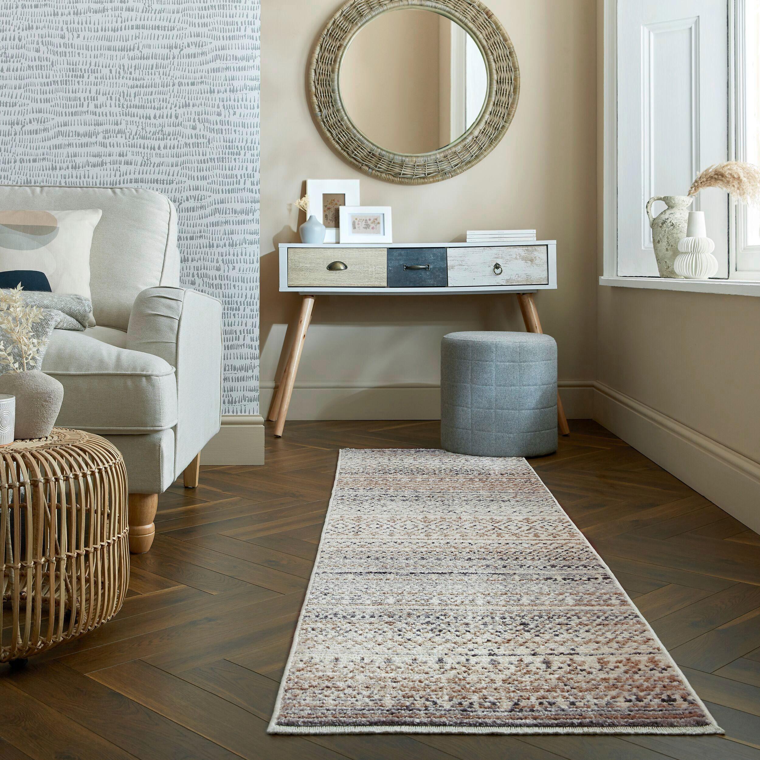 Läufer Camino Natural 66x300 - Beige, Basics, Textil (66/300cm)