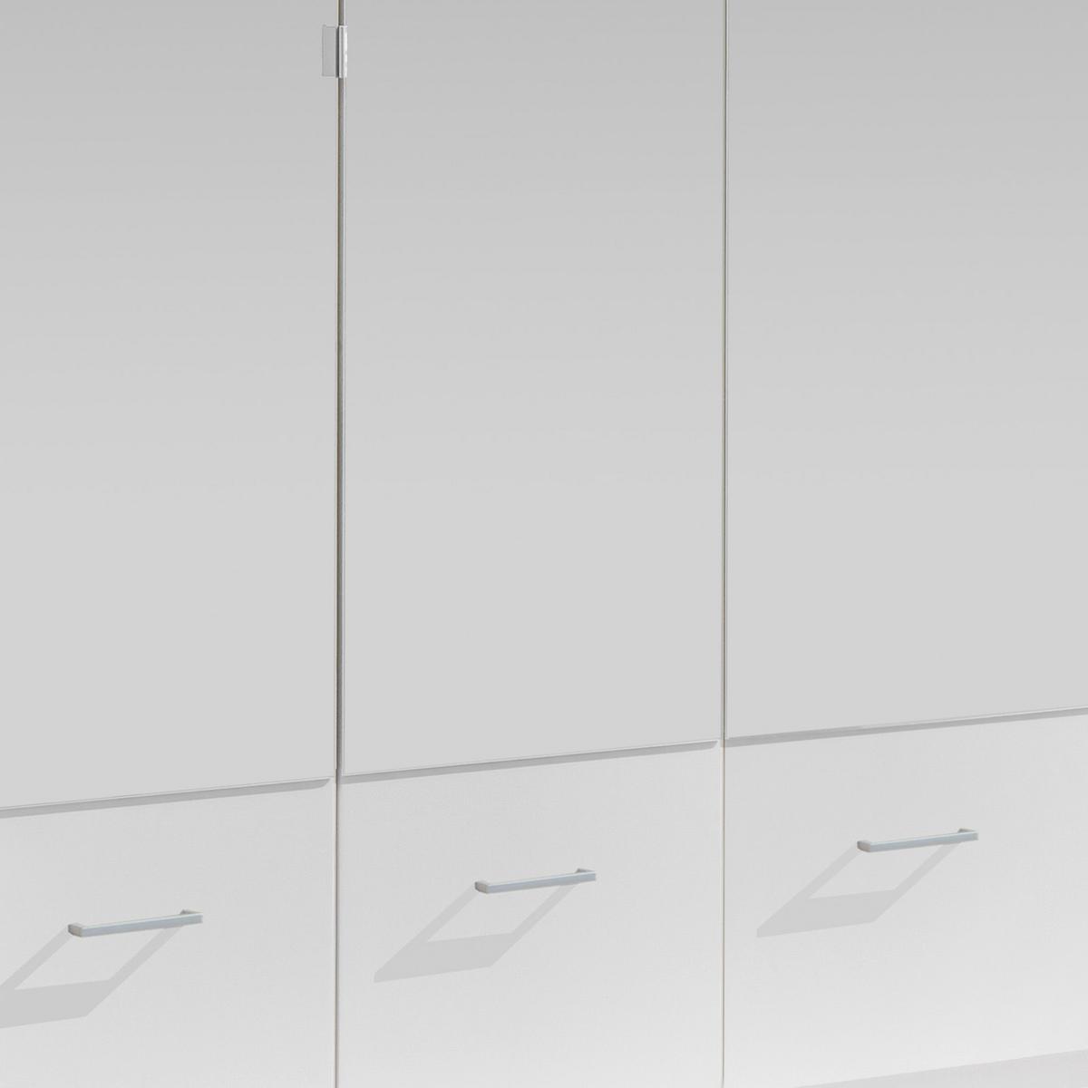 Drehtürenschrank Mit Spiegel + Laden 180cm Imago, Weiß - Weiß, KONVENTIONELL, Glas/Holzwerkstoff (180/199,5/58cm) - MID.YOU