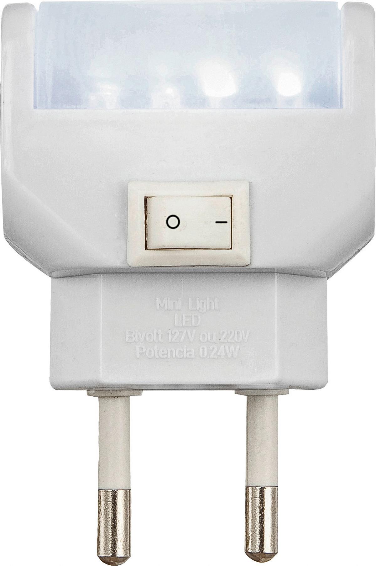 Nachtlicht Steckdosenleuchte Led mit Kippschalter - Weiß, Kunststoff (4,7/2,5/7cm) - Homezone