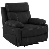 Relaxační křeslo EMBER, černá, s relaxační funkcí - černá, Konvenční, kov/textil (98,5/103/96cm) - Livetastic