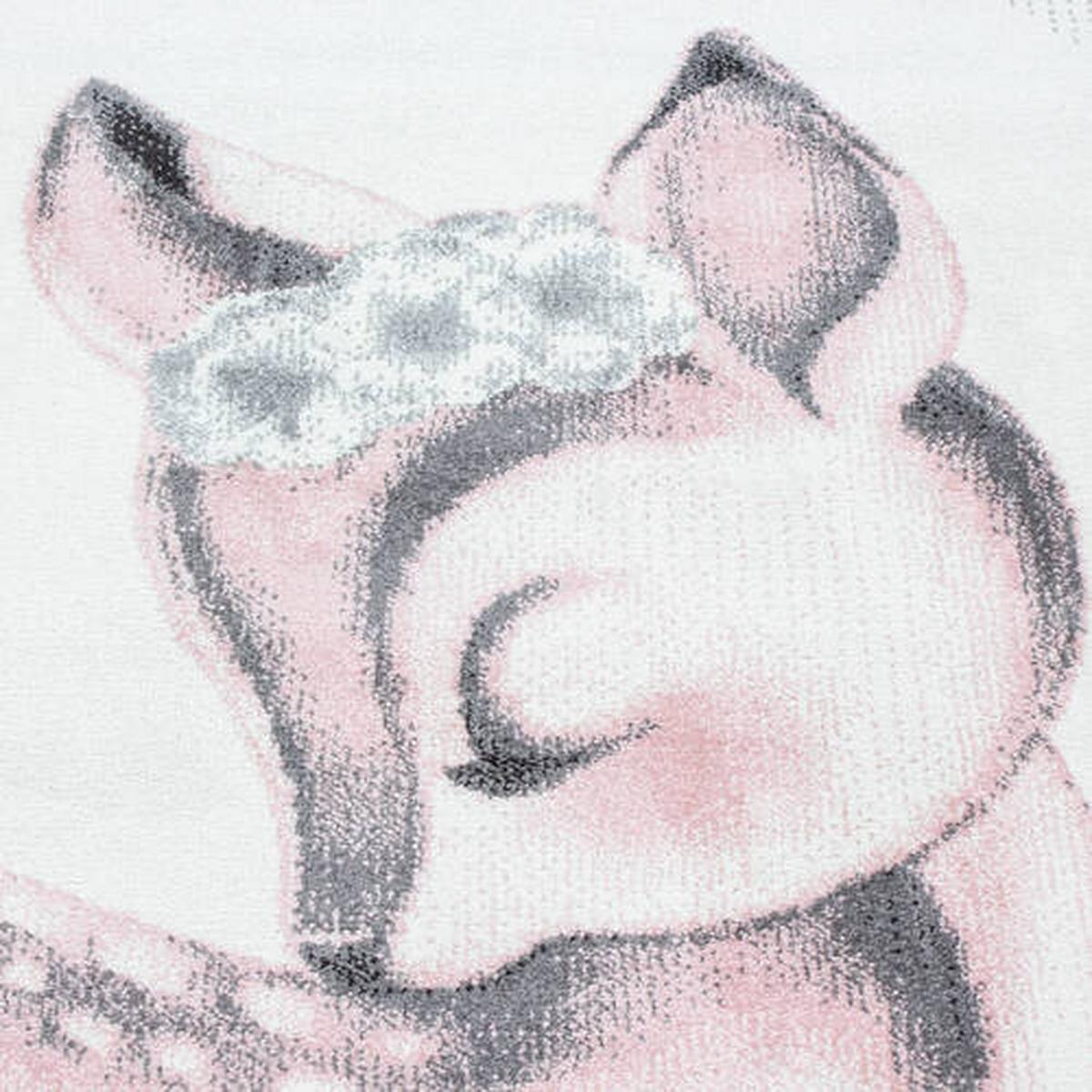 Kinderteppich Bambi Pink 200x290 cm - Schwarz, Trend, Textil (200/290cm) - Ben'n'jen