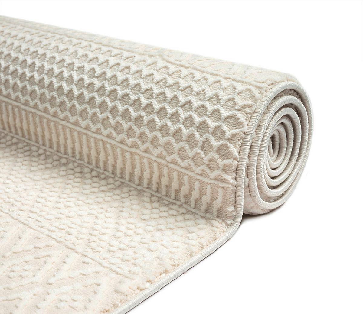 Webteppich Sign - Creme, KONVENTIONELL, Textil (80/150cm)