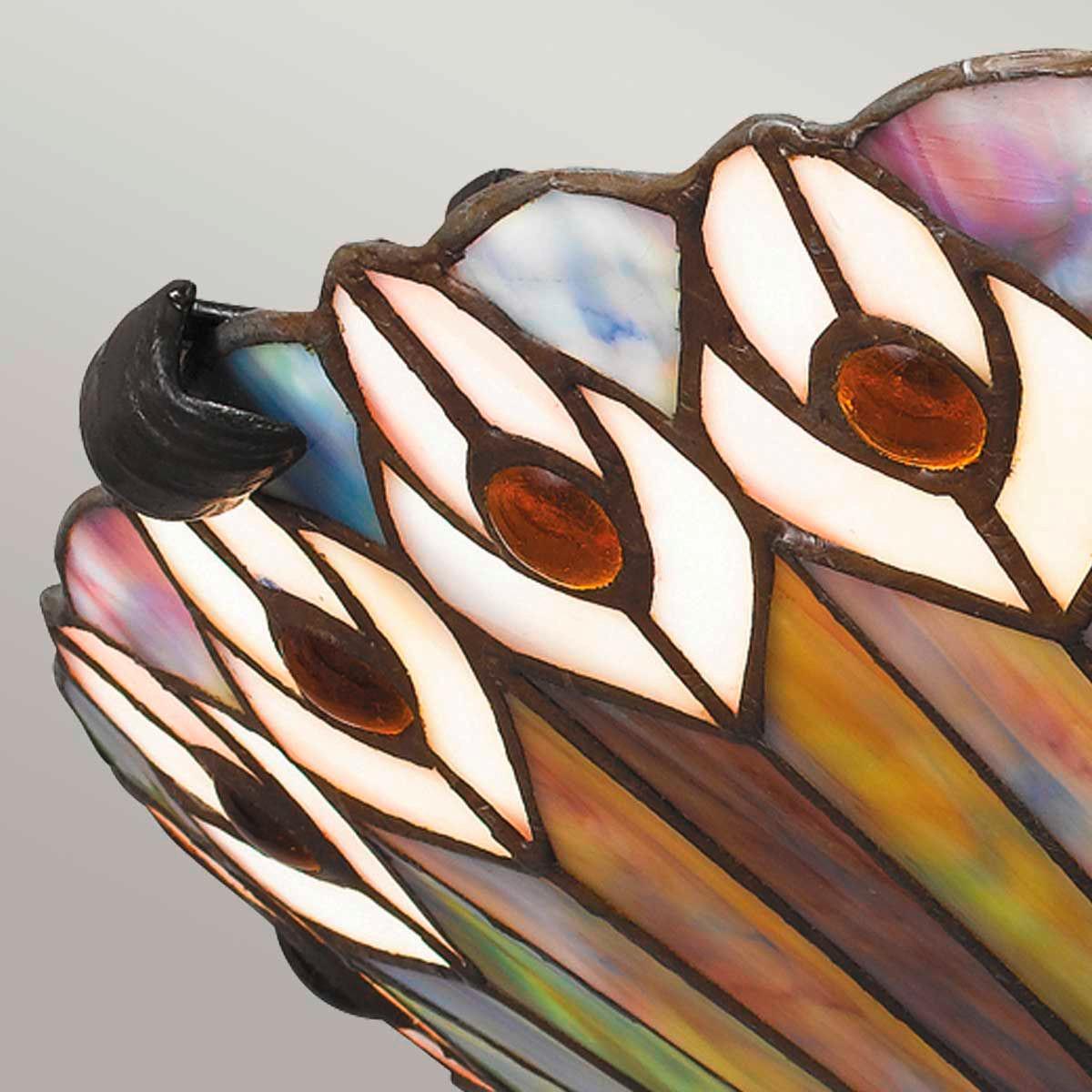 Mennyezeti Lámpa Qz-Watkins-F-Vb - sötétbarna/többszínű, Konventionell, üveg/fém (13,5/42,0cm) - Elstead Lighting