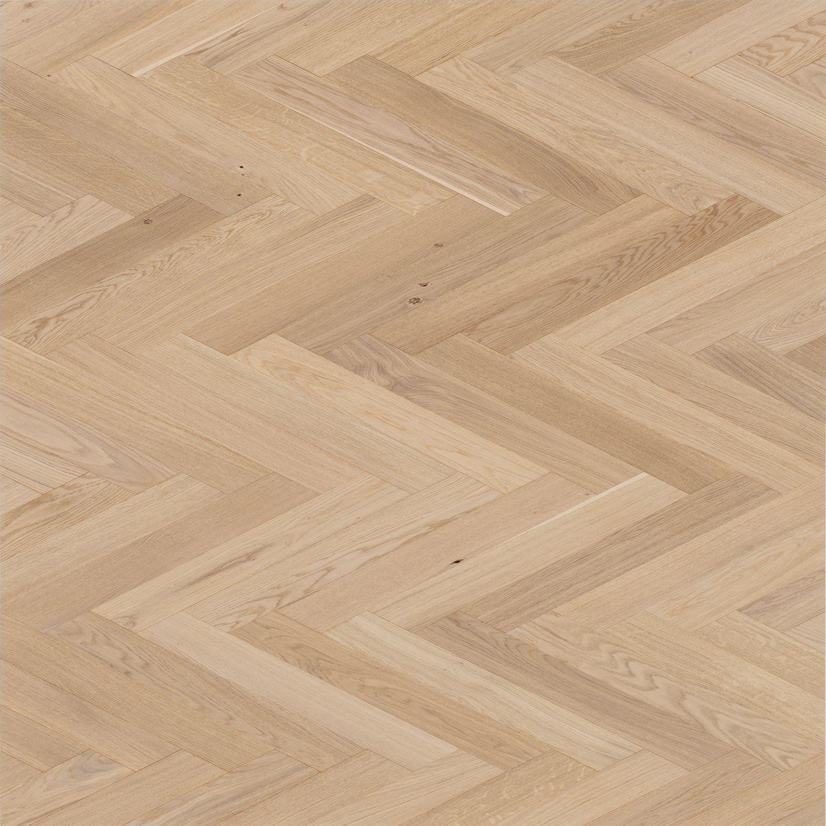 Fischgrätparkett Eiche Pure Matt - Hellbraun/Hellgrau, LIFESTYLE, Holz (57/9.5/1.05cm) - Parador