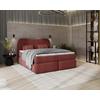 Boxspringbett mit Topper 180x200 Isla - Rostfarben/Buchefarben, Basics, Holz/Holzwerkstoff (180/200cm) - Livetastic