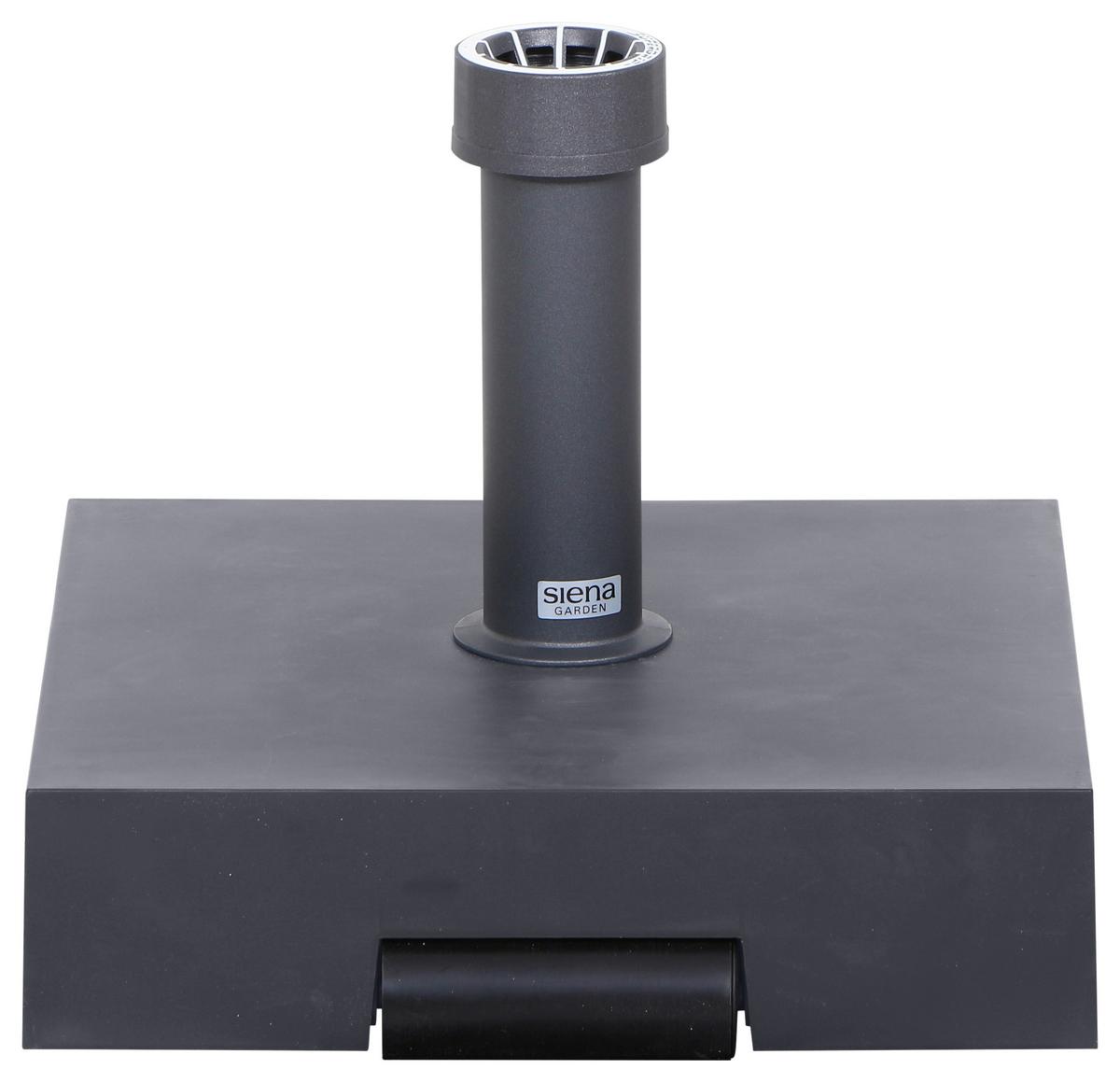 Schirmständer Kunstoff / Beton für DM  2,1-5,4 cm - Anthrazit, KONVENTIONELL, Kunststoff/Stein (40/11/40cm) - Siena Garden