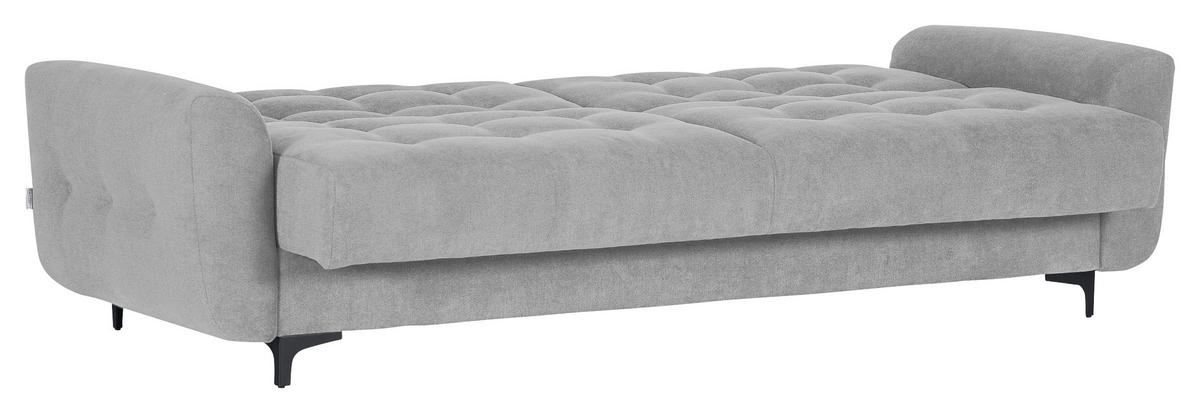 Schlafsofa Morton - Hellgrau/Schwarz, KONVENTIONELL, Textil (230/84/95cm) - Livetastic