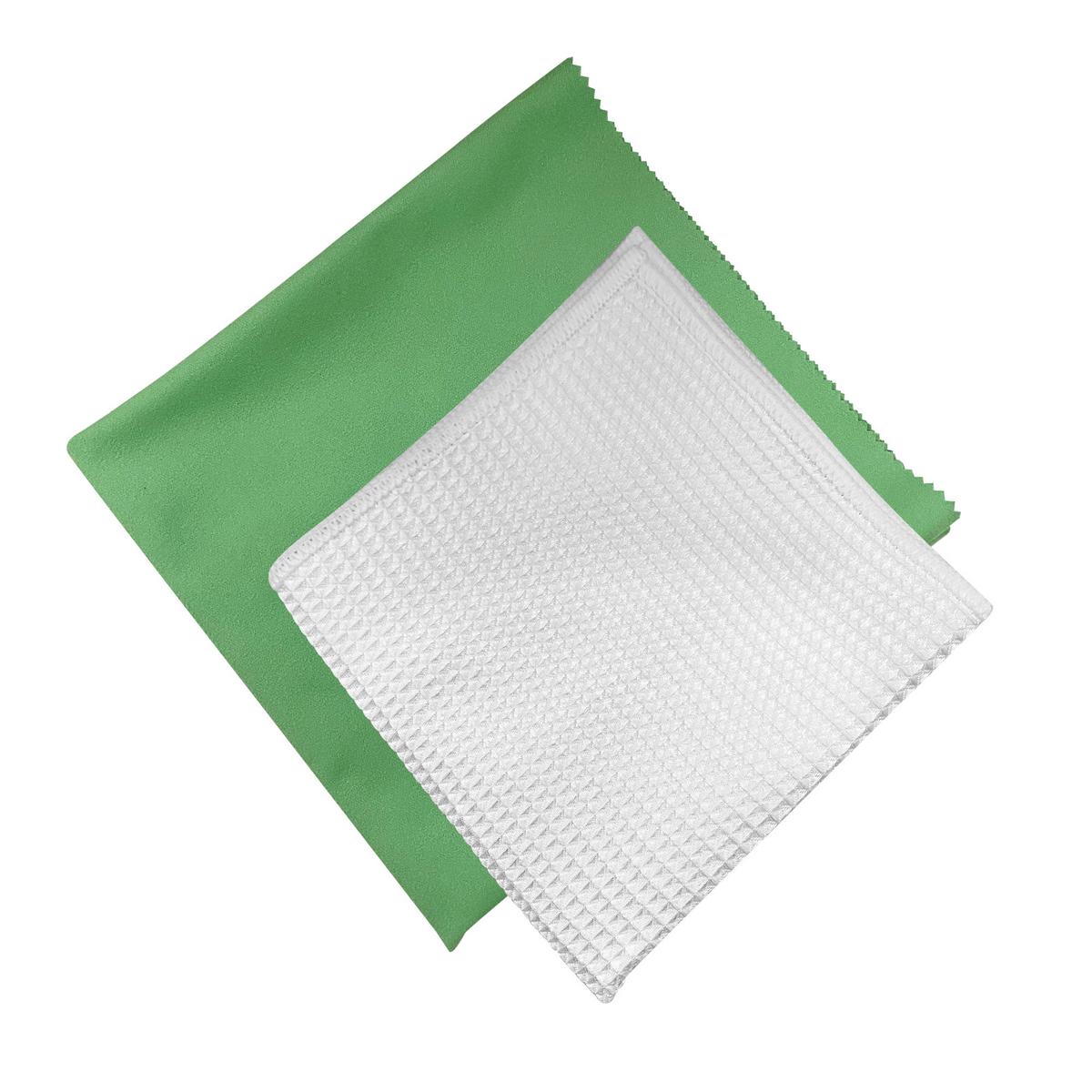 Putztuch Kerstin - Weiß/Grün, KONVENTIONELL, Textil - Homezone