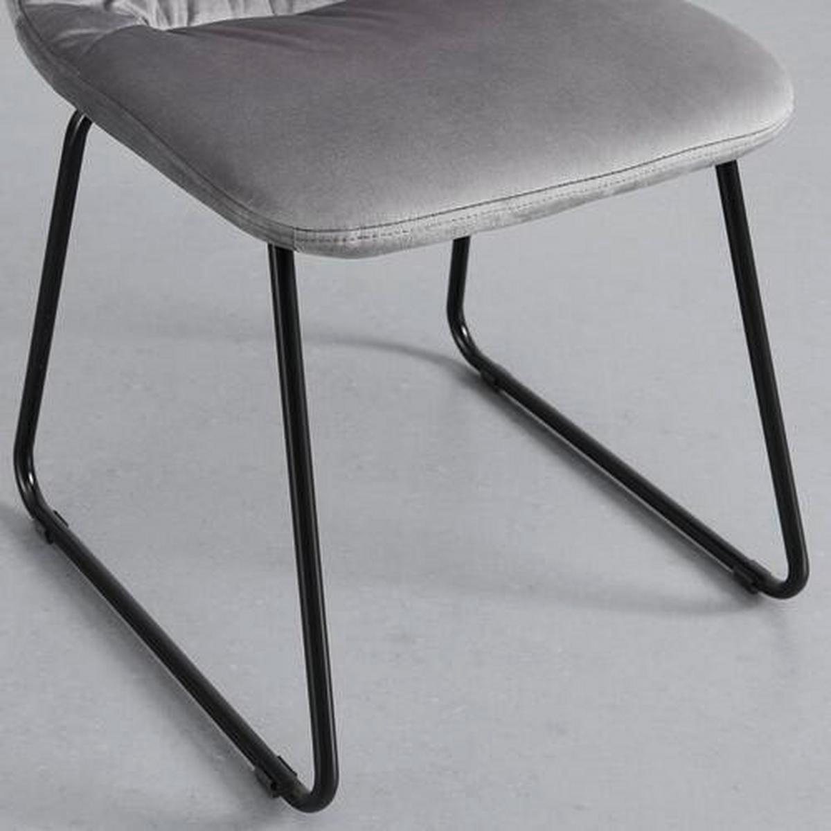 Stolička ALICA - čierna/sivá, Modern, kov/textil (57/83/46cm) - Bessagi Home