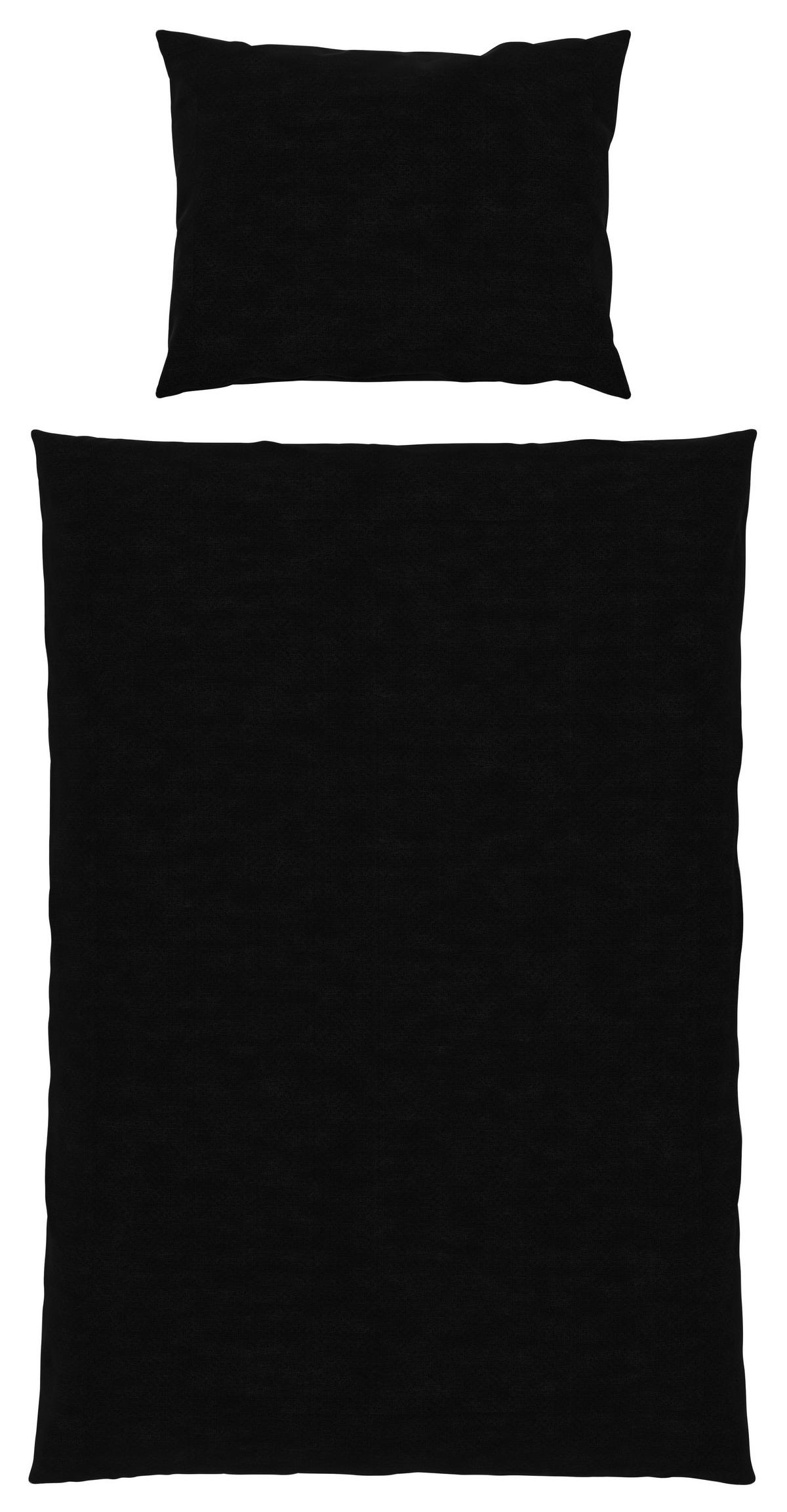 POVLEČENÍ Iris, 140/200cm, černá - černá, Moderní, textil (140/200cm) - Modern Living