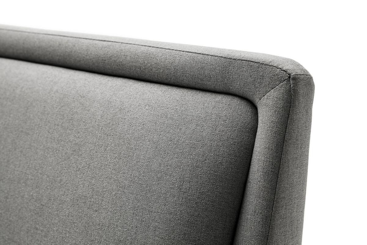 Polsterbett Frieda 180x200cm Hellgrau - Hellgrau/Schwarz, KONVENTIONELL, Textil (180/200cm) - Livetastic