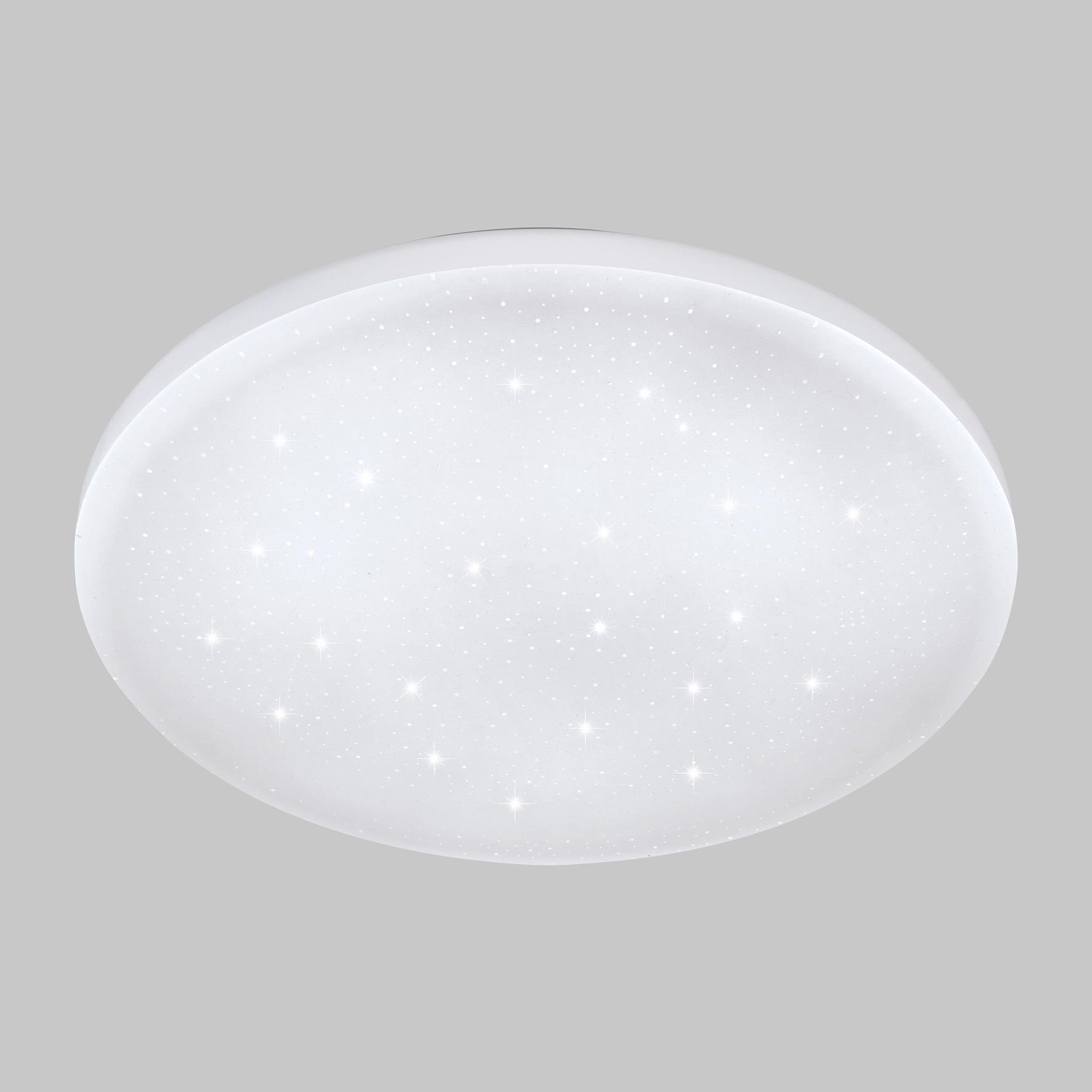 LED-Deckenleuchte Frania-S Ø 22 cm mit Kristalleffekt - Weiß, MODERN, Kunststoff/Metall (22/5,5cm)
