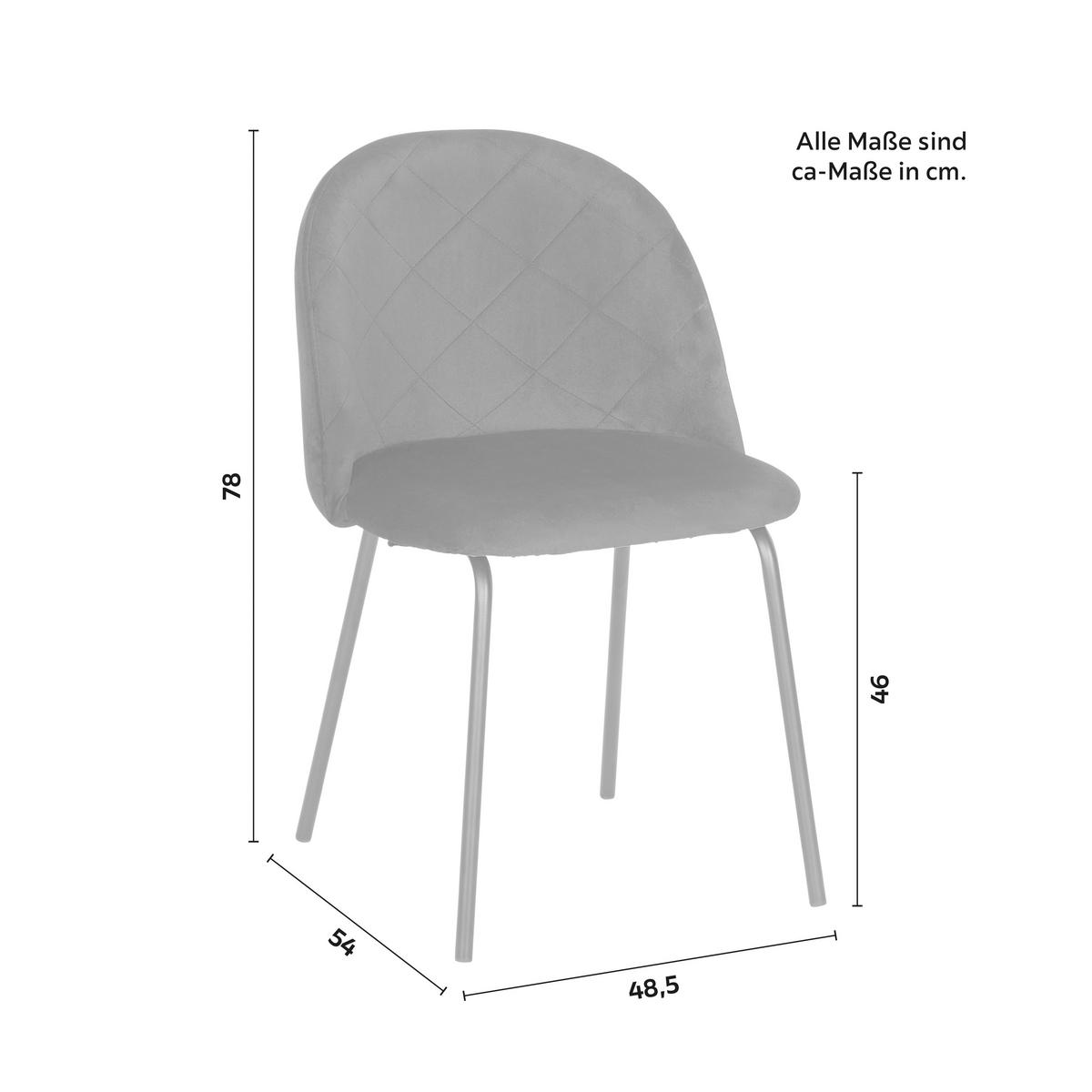 Židle "Selina", černá - černá, Moderní, kov/dřevo (48,5/78/54cm) - Bessagi Home
