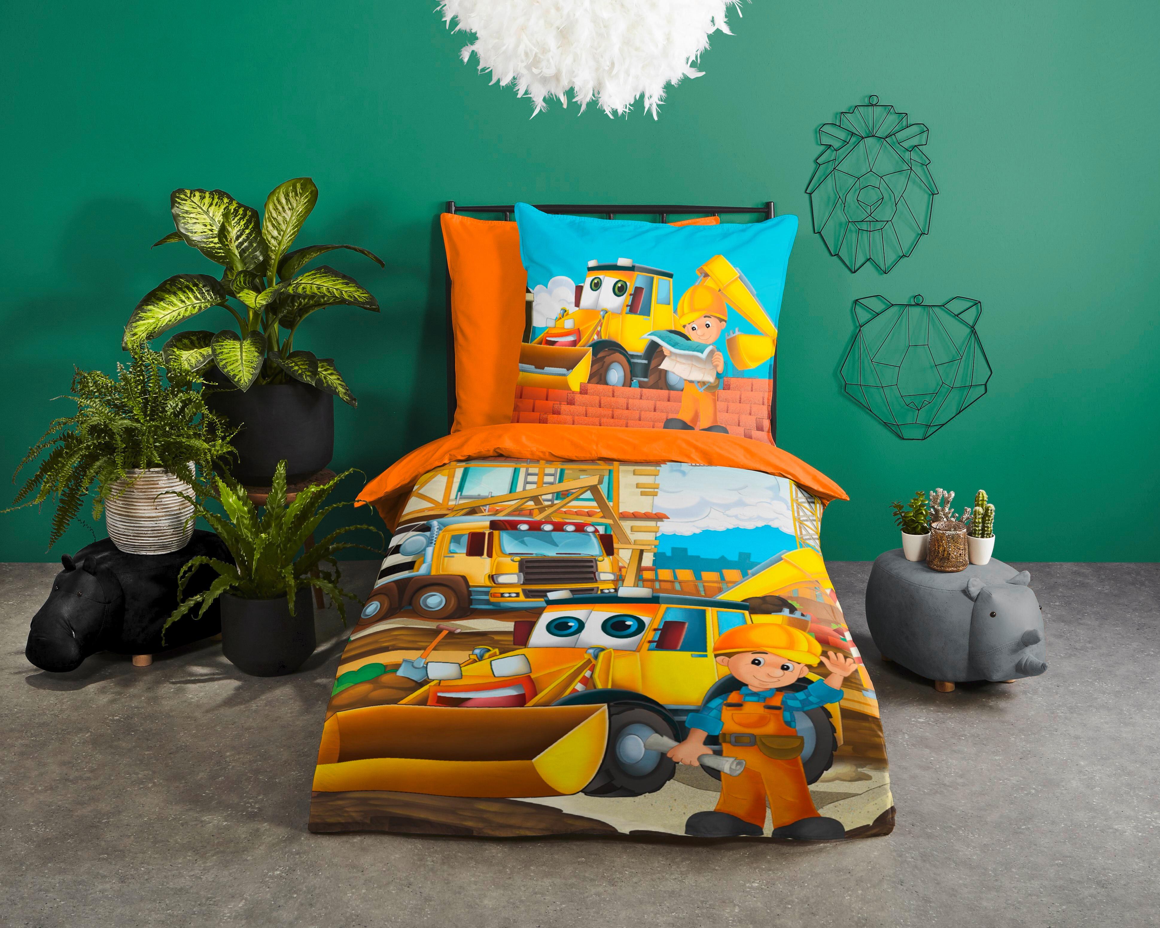 Jugendbettwäsche Building Multicolor 135x200cm - Multicolor, Design, Textil (135/200cm)