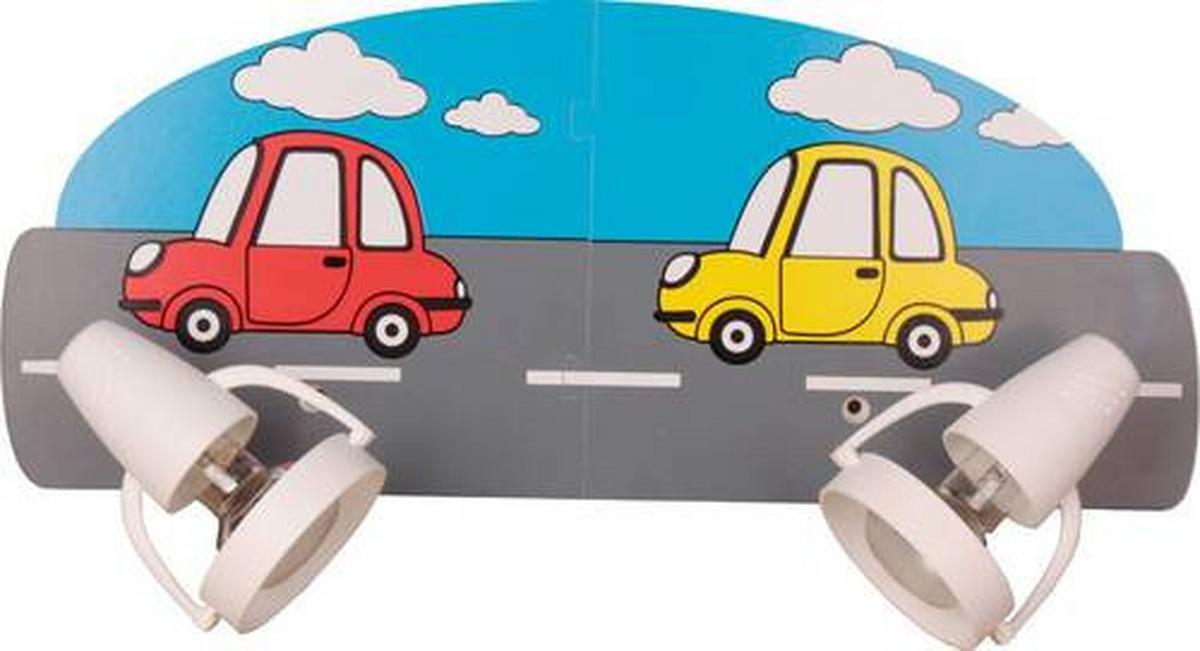 Kinderwandleuchte 5223208 Autos 2-Fl - Blau/Gelb, Basics, Holzwerkstoff/Kunststoff (18/45/16cm)