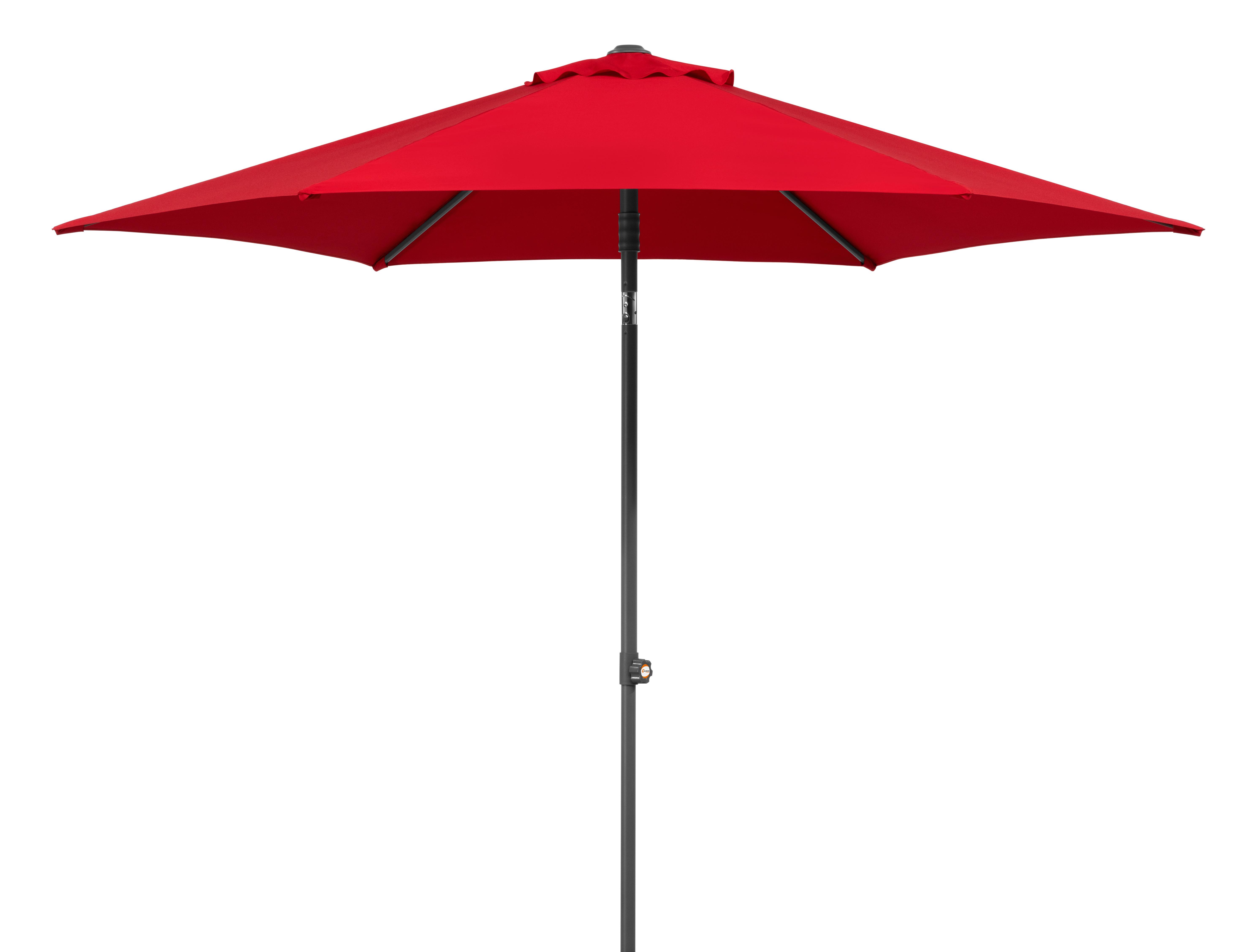 Sonnenschirm Sevilla BxHxT: 270x270x246 cm Rot - Anthrazit/Rot, Basics, Textil/Metall (270/270/246cm) - Schneider