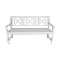 Gartenbank Ph-Aca-3gb-White - Weiß, Basics, Holz (150/61/89cm)