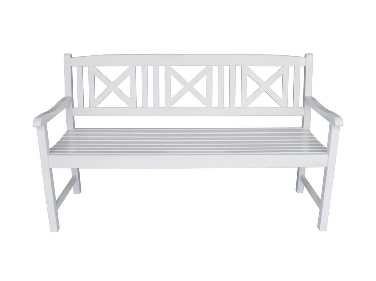 Gartenbank Ph-Aca-3gb-White - Weiß, Basics, Holz (150/61/89cm)