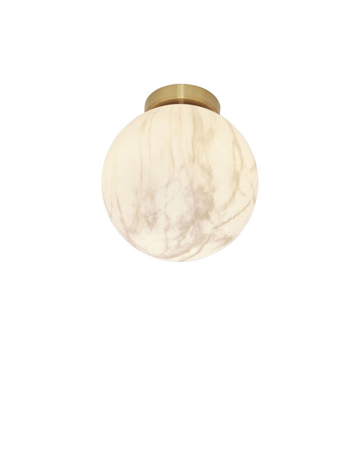 Deckenleuchte Carrara D: 22 Cm 1-Flammig - Goldfarben/Weiß, Basics, Glas/Metall (22cm) - It's about Romi