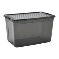 Box s vekom LEO -  56L - priehľadné, Modern, plast (59/38/35.5cm) - Mömax
