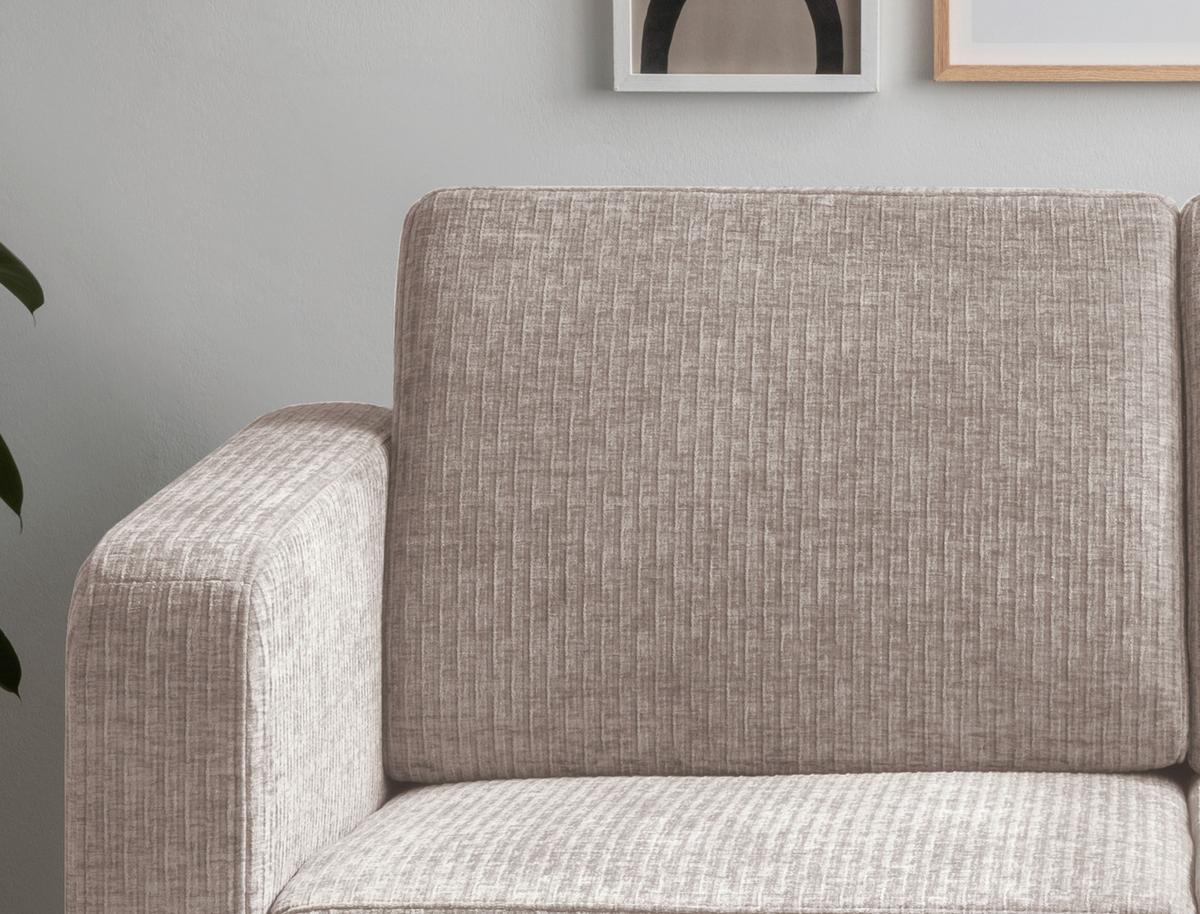 Schlafsofa Mia Mikrofaser Beige, B: 159 cm - Chromfarben/Beige, Basics, Textil (159/88/87cm) - Livetastic