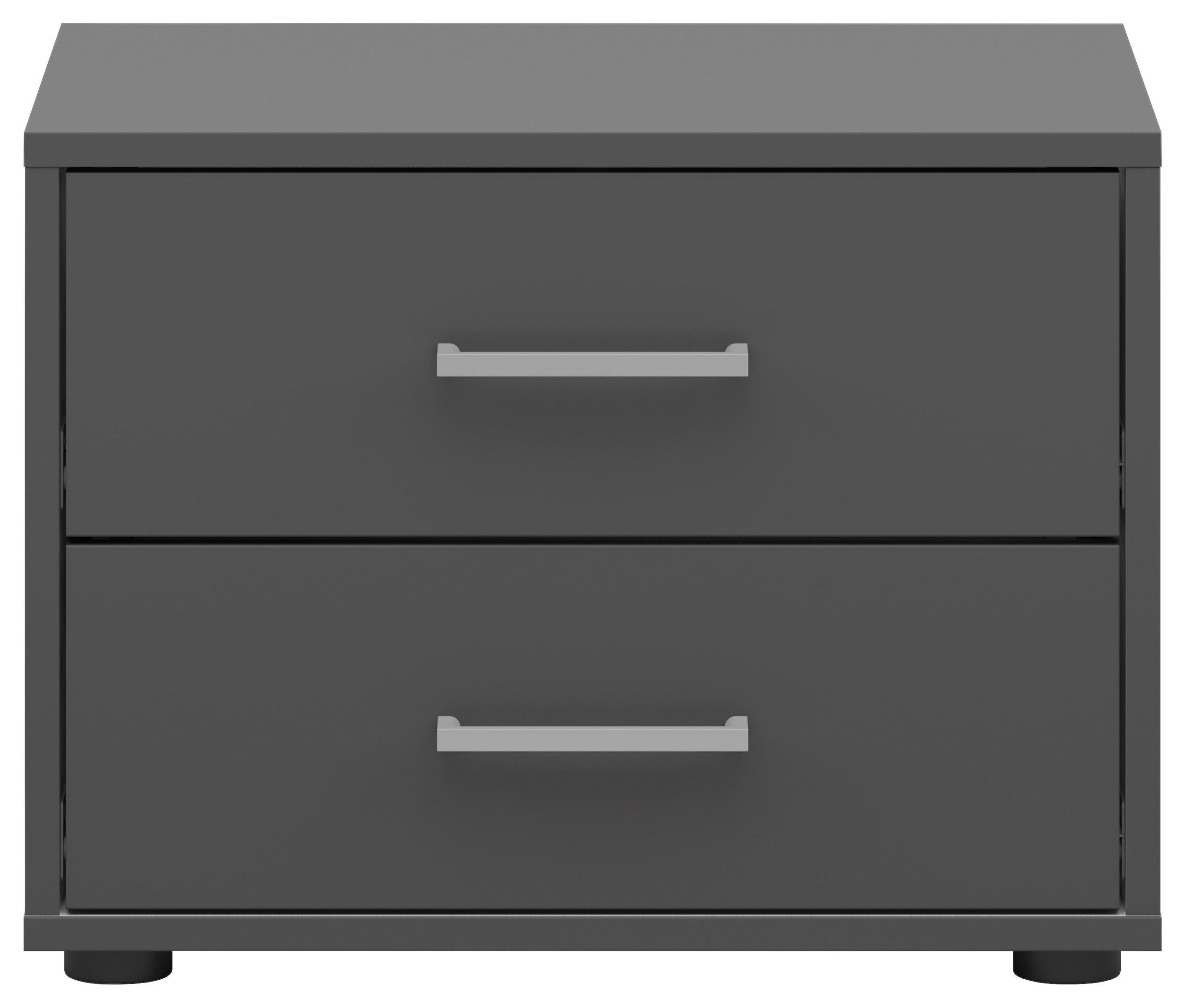 Nachtkästchen Smart II Anthrazit, 2 Laden, B: 50cm