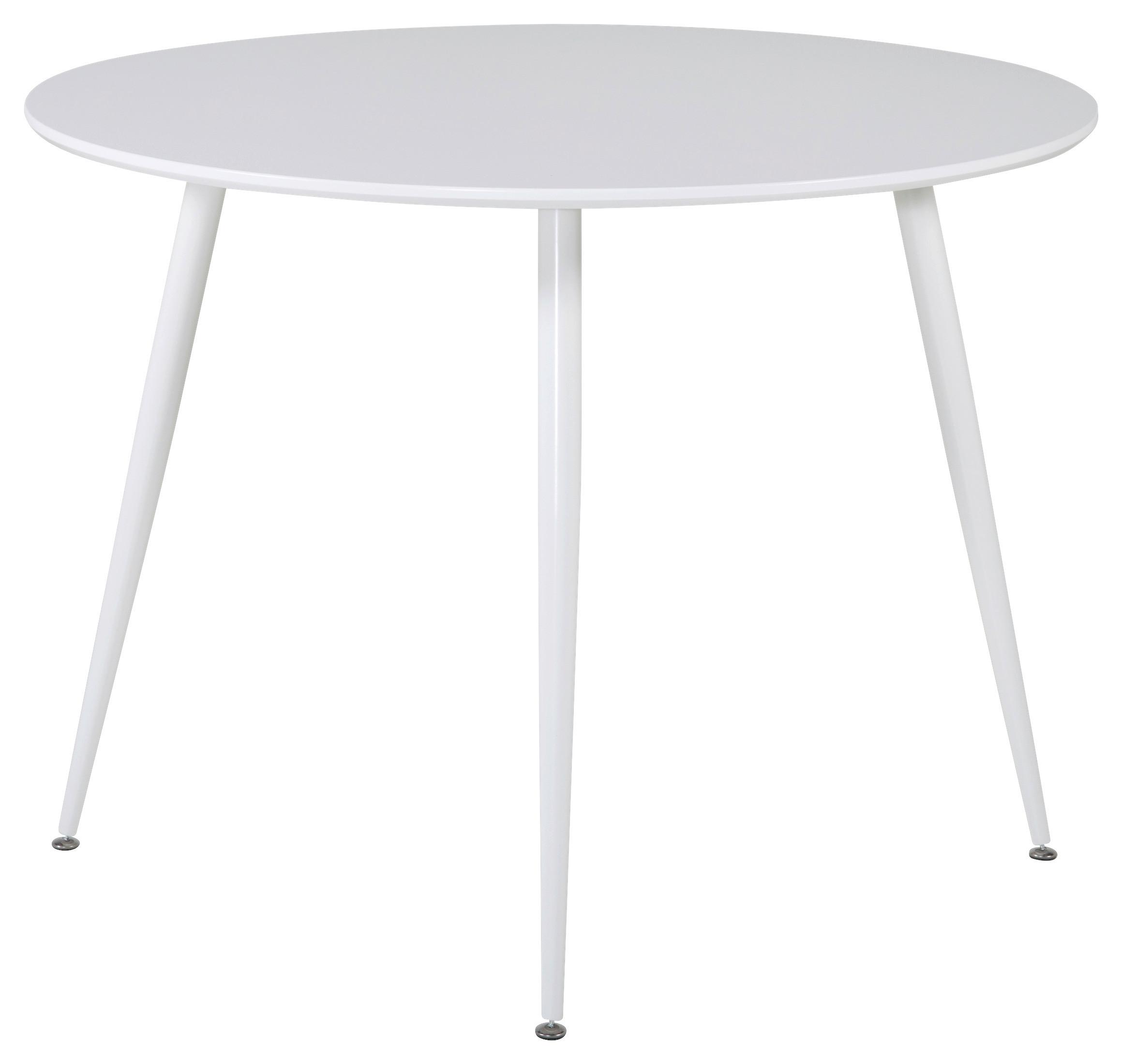 Esstisch Plaza Weiß L: 100 Cm - Weiß, Design, Holzwerkstoff/Metall (100/100/75cm) - Livetastic