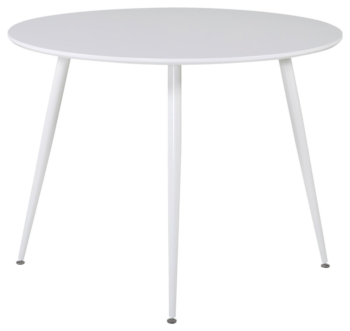Esstisch Plaza Weiß L: 100 Cm - Weiß, Design, Holzwerkstoff/Metall (100/100/75cm) - Livetastic