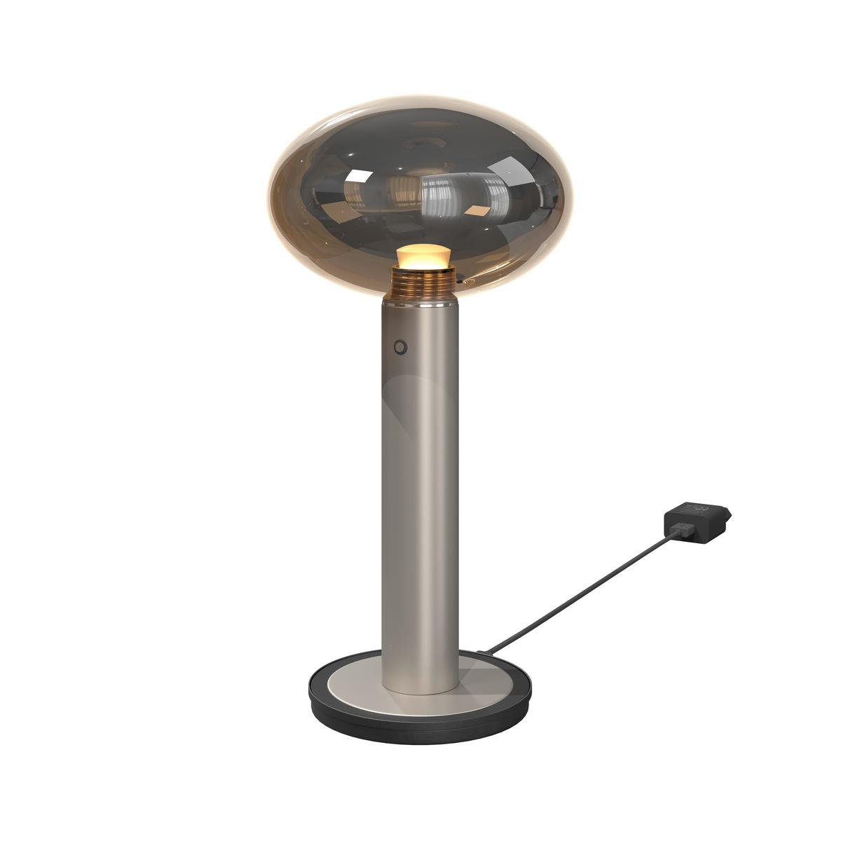 STOLNÍ LAMPA SIOP - jantarové barvy/černá, Moderní, kov/plast (20/20/38,5cm)