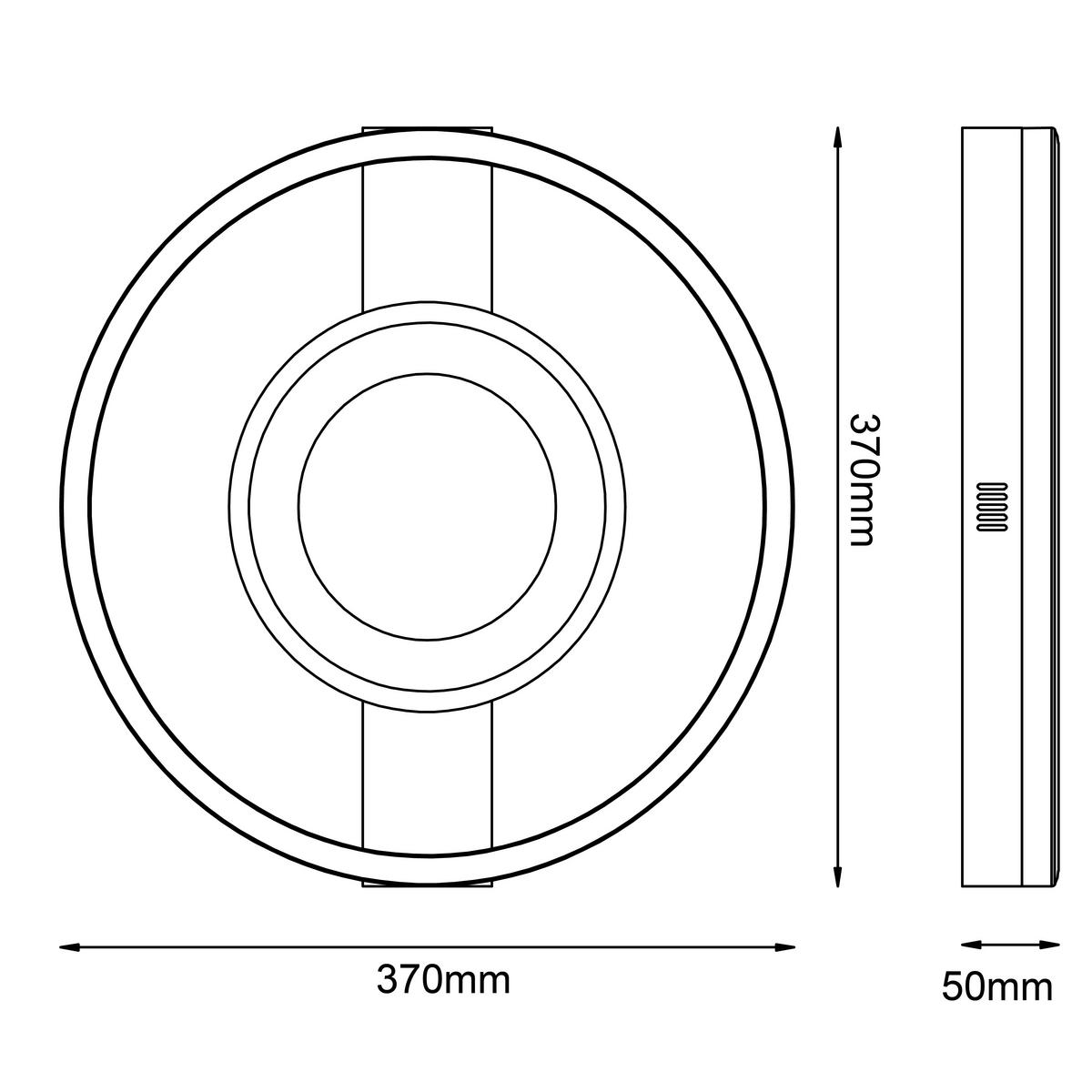 Led-deckenleuchte G99927a06 Maureen - Schwarz, Basics, Kunststoff/Metall (5/37/37cm) - Brilliant