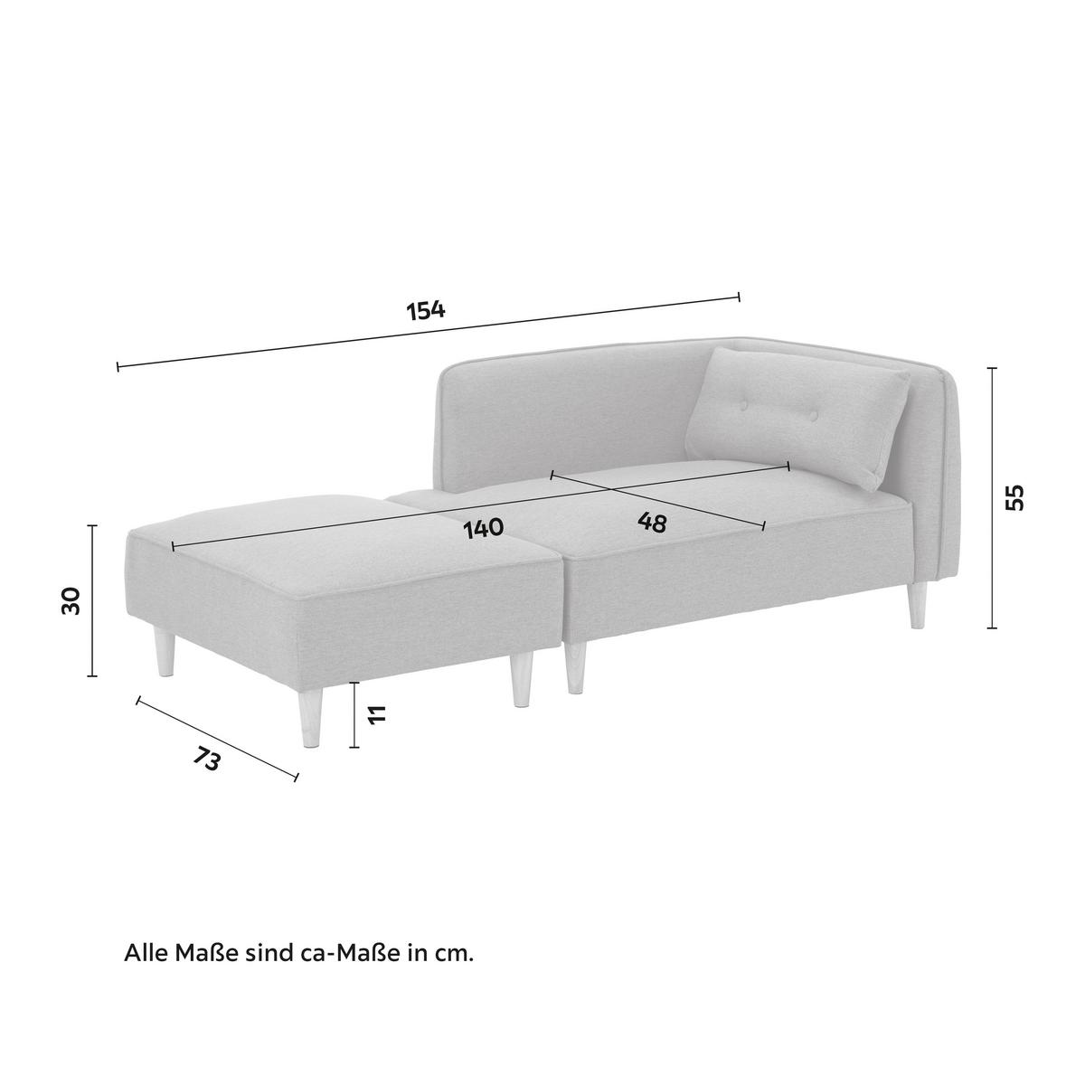 Modulární pohovka FANNY, žlutá - přírodní barvy/žlutá, Moderní, dřevo/textil (154/55/73cm) - Bessagi Home