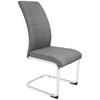 Schwingstuhl Donna Webstoff Grau Gepolstert - Chromfarben/Grau, KONVENTIONELL, Textil/Metall (42/99/56cm)