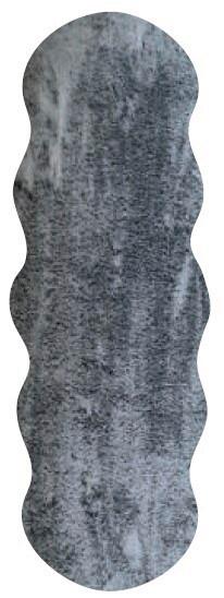 Fellteppich Misha Anthrazit 55x160 cm - Dunkelgrau/Anthrazit, MODERN, Textil (55/160cm) - Luca Bessoni