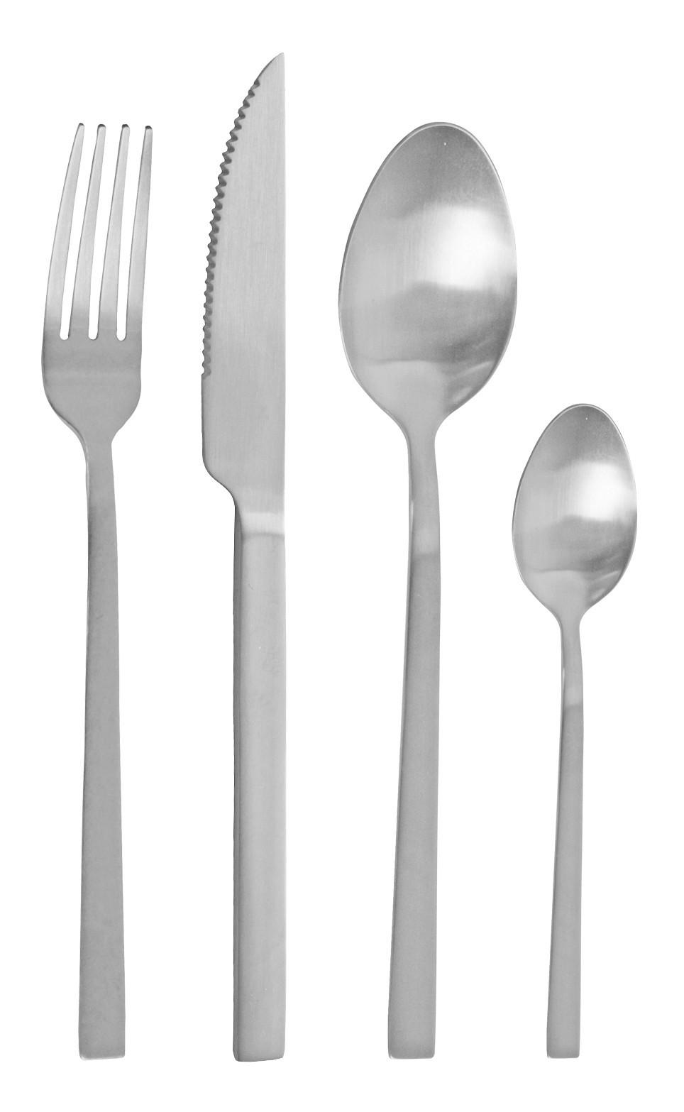 Besteckset Duke Satin Edelstahlfarben - Edelstahlfarben, Basics, Metall (30cm) - Pintinox