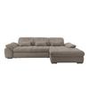 Ecksofa mit Schlaffunktion & Bettkasten Rigatti Graubraun - Graubraun/Schwarz, MODERN, Textil (314/184cm) - Livetastic