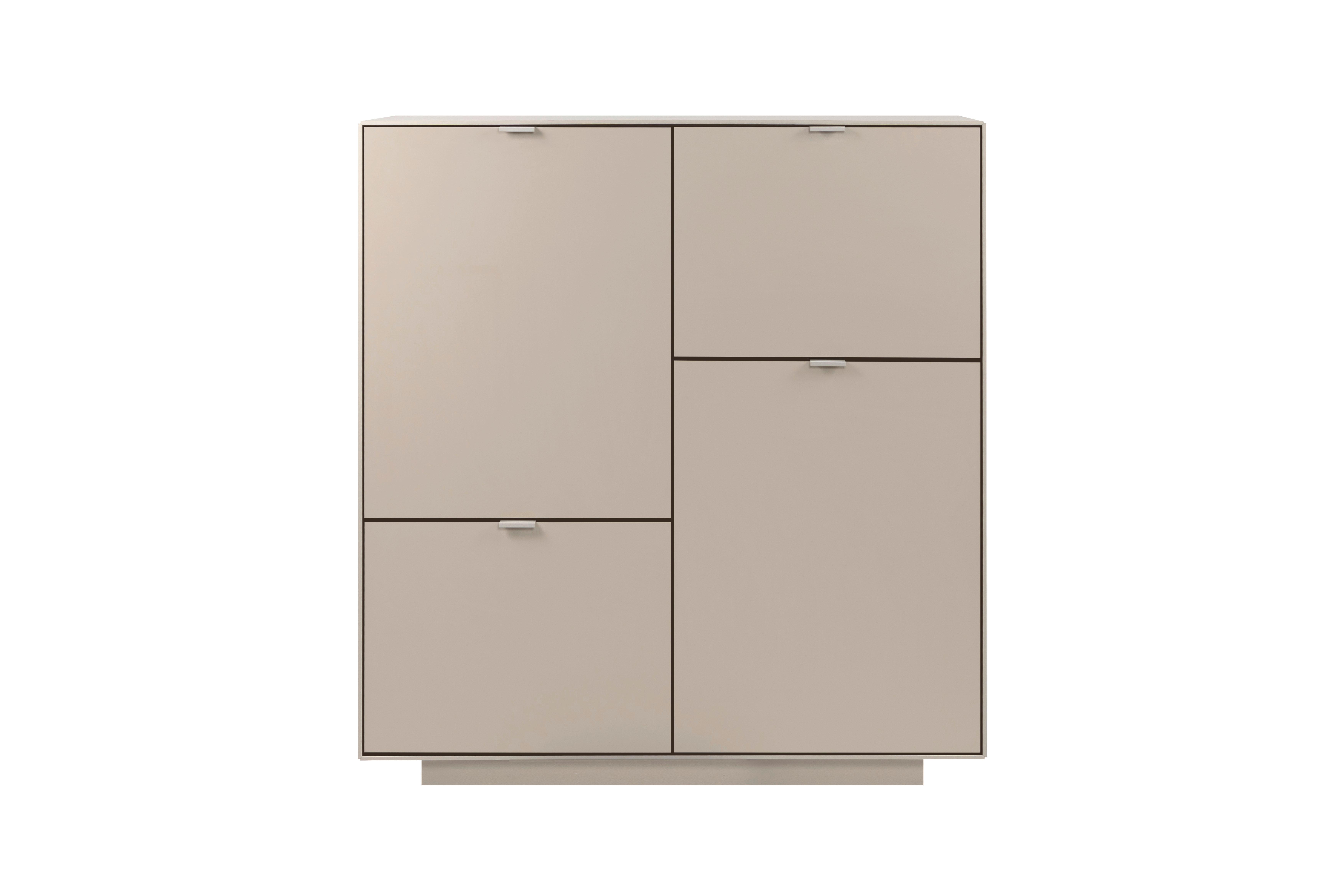 Kommode Sivas Sandfarben B: 107cm - Sandfarben, Design, Holzwerkstoff (107/115/37,5cm) - MID.YOU