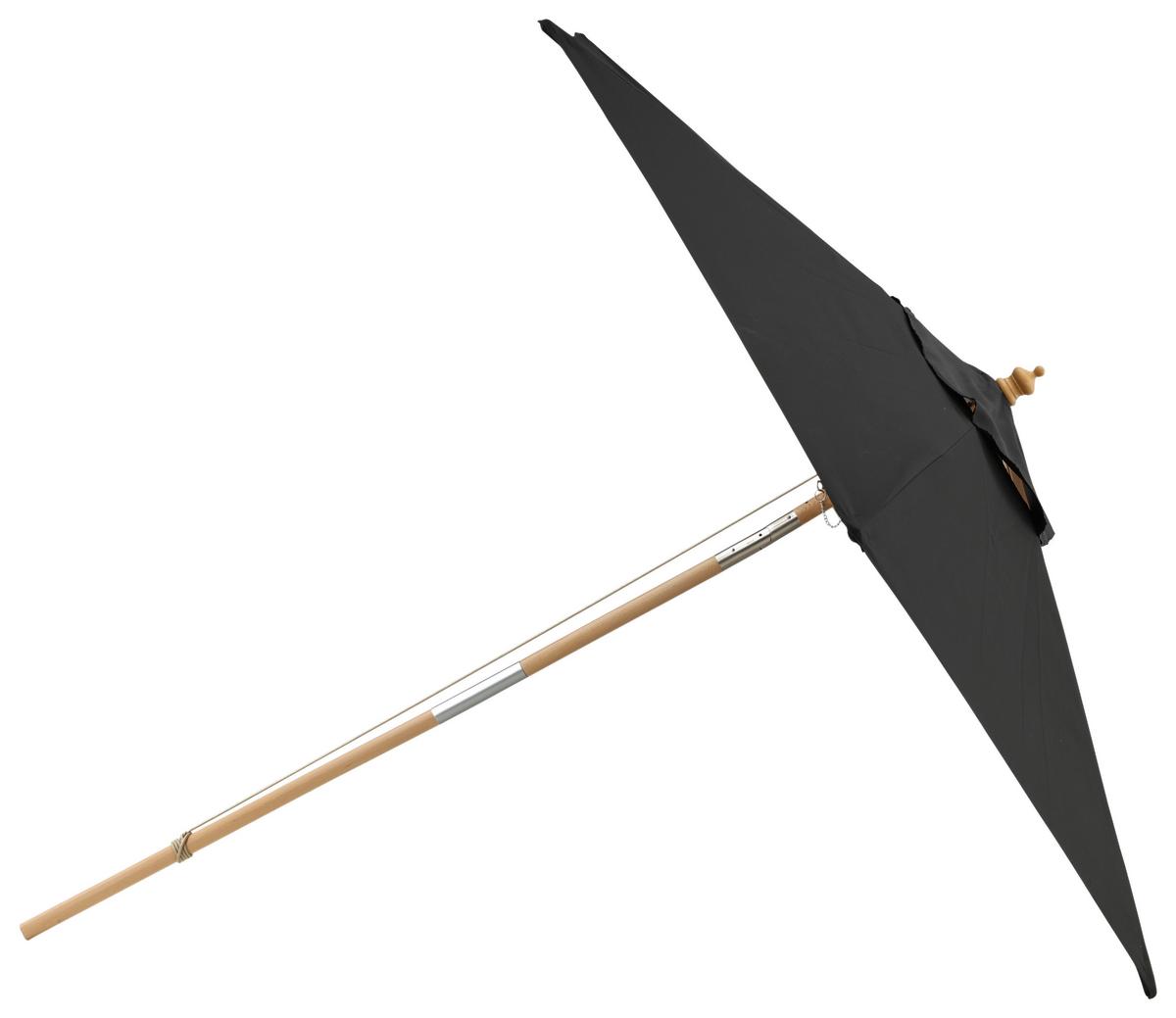 Sonnenschirm Corypho Dm: 250cm H: 232cm  Schwarz - Schwarz, KONVENTIONELL (250/232cm) - Gardenson