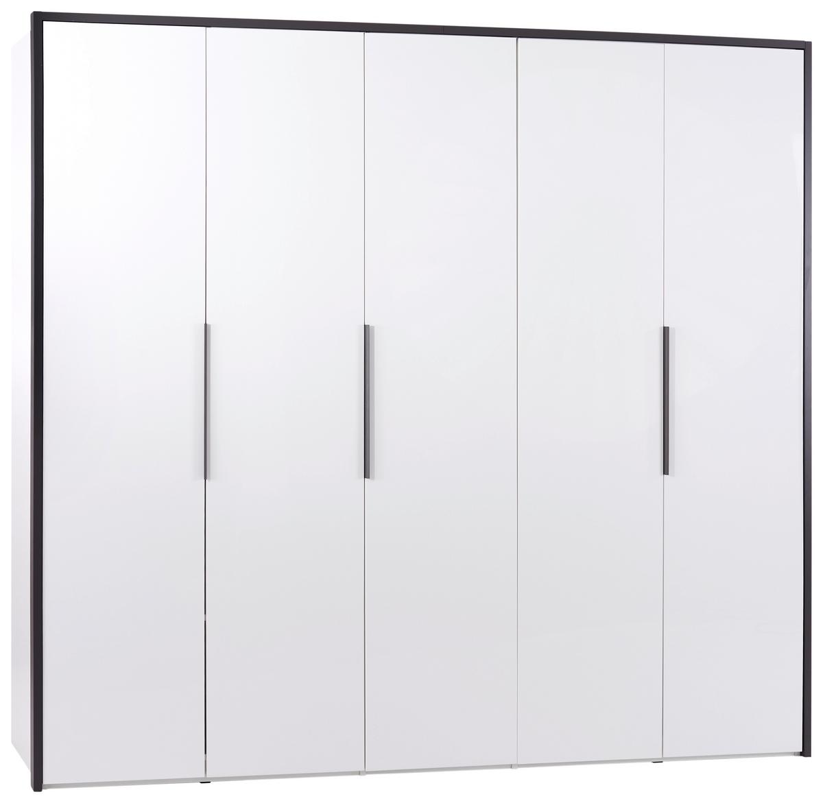 Drehtürenschrank 250 Cm Lucca Weiß - Weiß, MODERN, Holzwerkstoff (250/221/60cm)