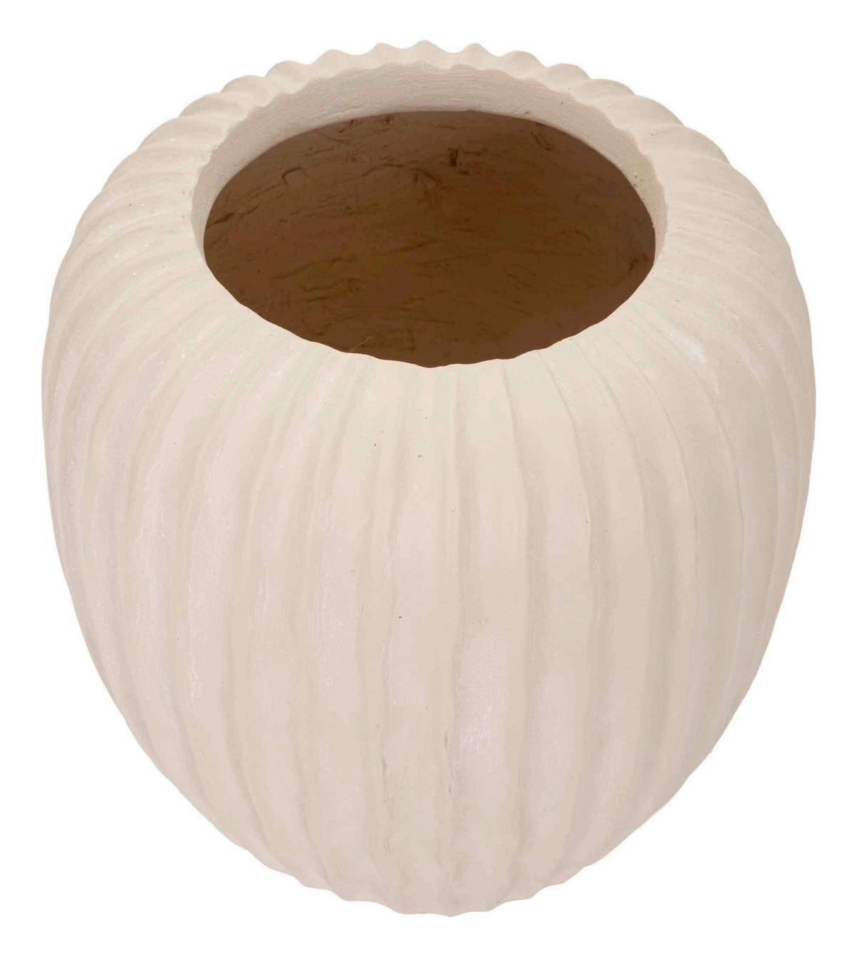 Vase Mist Pot Creme B: 26,5 cm - Creme, Basics, Metall (26,5/26/26,5cm)
