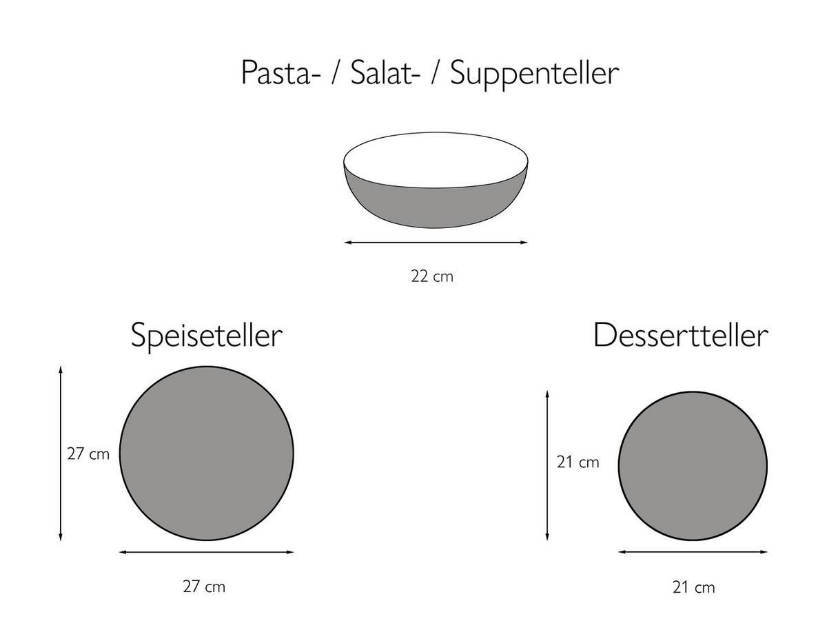 Tafelservice Steingut 4 Personen Geschirr Set - Grün, Basics, Keramik (43/40/37cm) - Creatable