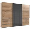 Schwebetürenschrank B: 300 Cm Level Grau/eichefarben Dekor - Eichefarben/Grau, MODERN, Holzwerkstoff (300/216/65cm) - MID.YOU