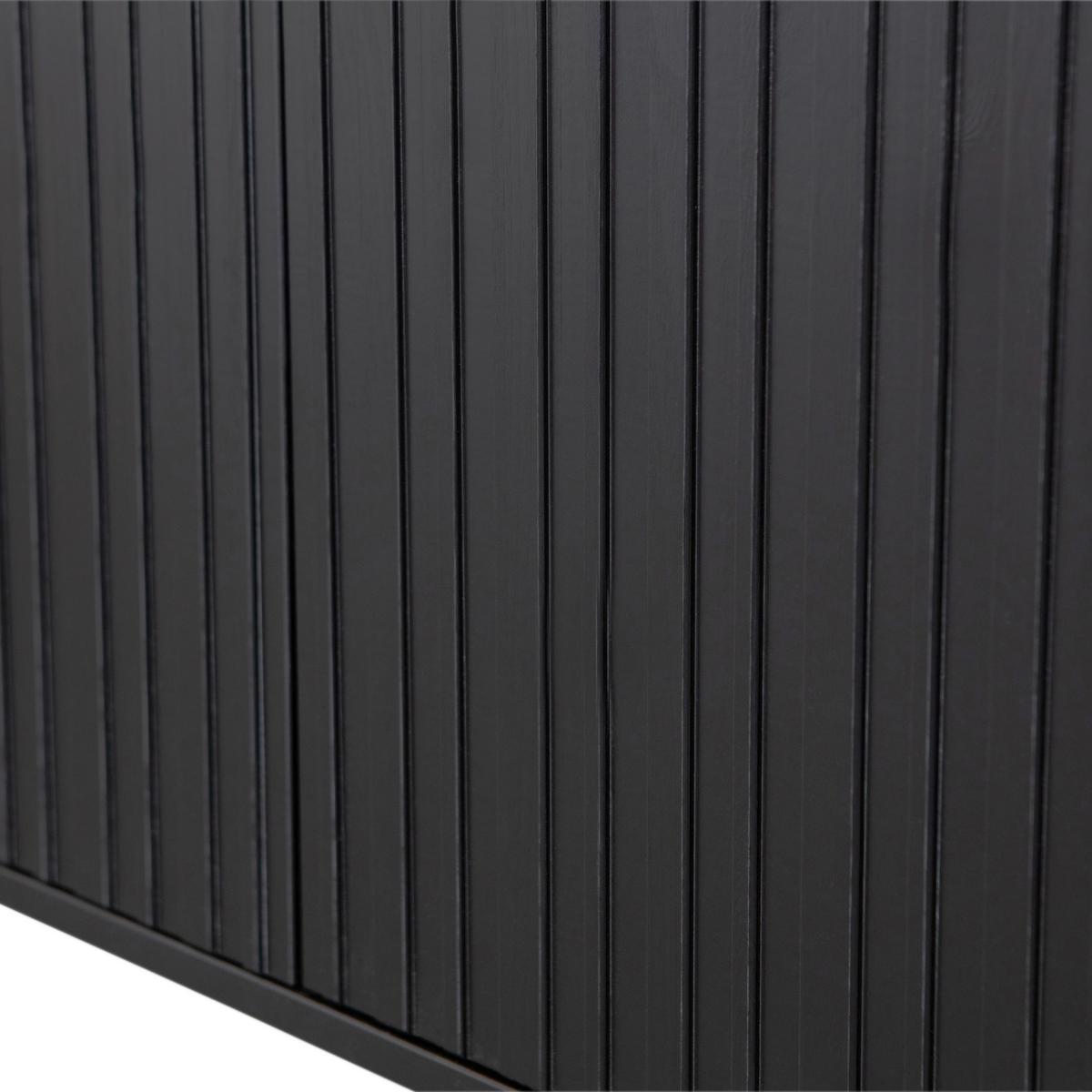 LOWBOARD Gravure Schwarz B: 100cm - Schwarz, Design, Holz (100/56/44cm) - Livetastic