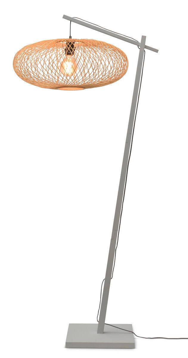 Stehleuchte Cango/F/Ad/W/6025/N - Naturfarben/Weiß, Trend (176/60/36cm) - Good & Mojo