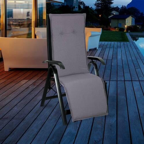 Auflage Tanana 170x46x8cm Hellgrau - Hellgrau, Basics, Textil (170/46/8cm) - Gardenson