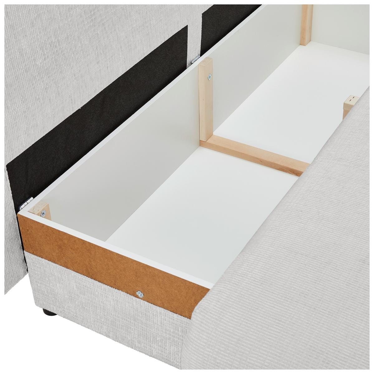 Schlafsofa Virgo - Schwarz/Weiß, KONVENTIONELL, Textil (212/97/105cm) - MID.YOU