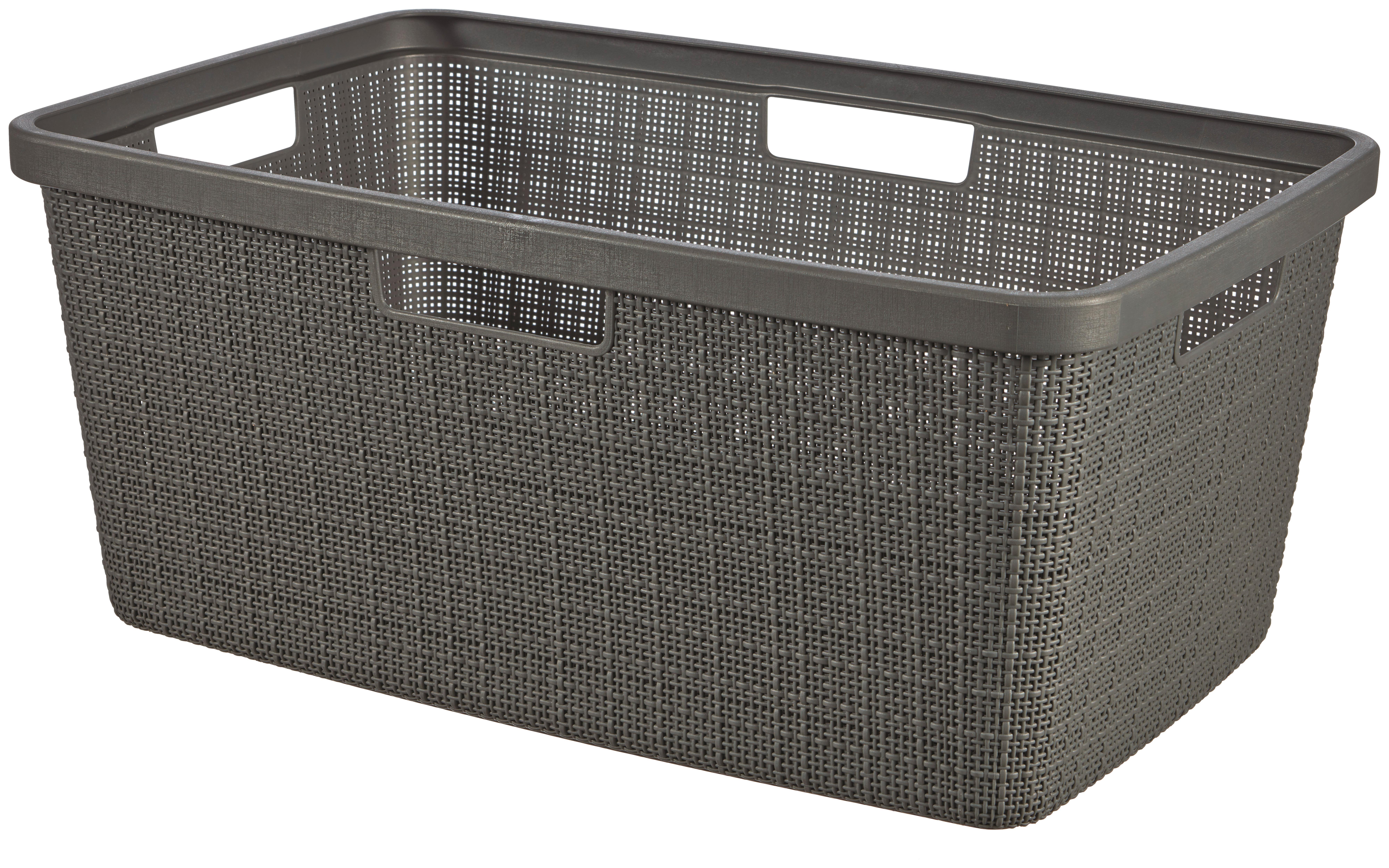 Ruháskosár Jute - sötétszürke, műanyag (59,4/25/39,4cm) - Curver