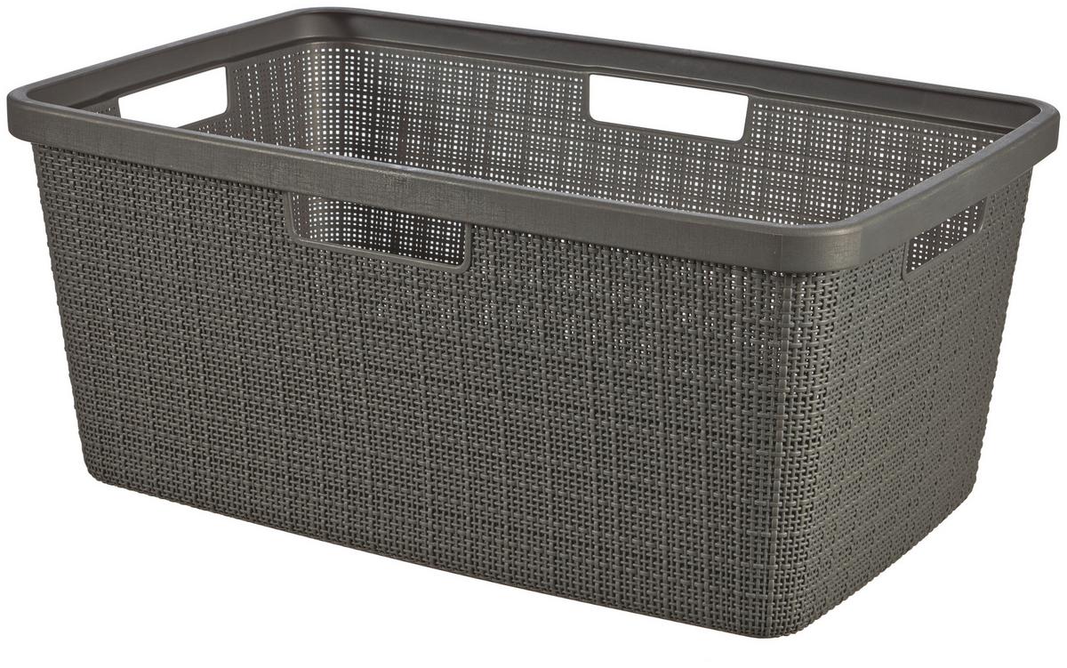Ruháskosár Jute - sötétszürke, műanyag (59,4/25/39,4cm) - Curver