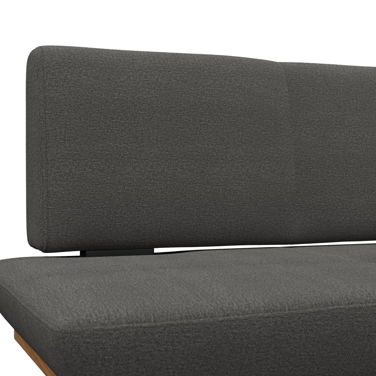 Sitzbank Tristan Webstoff schwarz, B: 170cm - Schwarz, MODERN, Holz/Textil (170/48/90cm) - James Wood