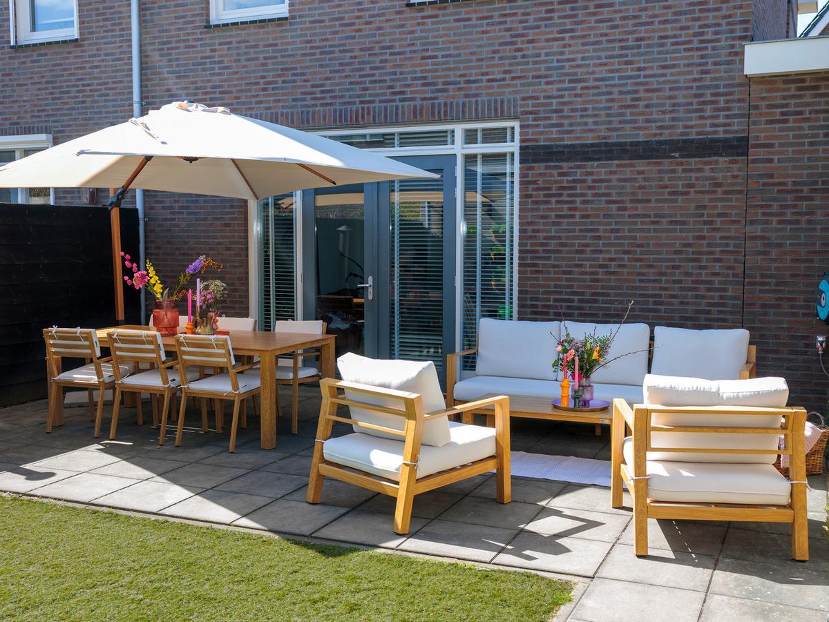 Dining-Loungeset Orla - Eichefarben/Braun, MODERN, Metall (223,5/89/73,5cm) - Ambia Garden